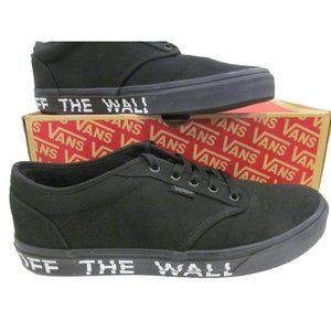 VANS In Box 500714 Mens Atwood Printed Black Canvas Skate SNEAKERS / SHOES Sz 11